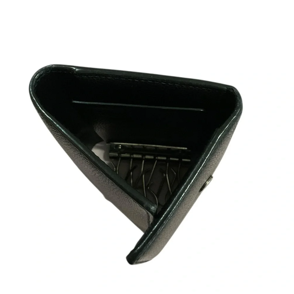Saint Laurent Black Leather Key Case